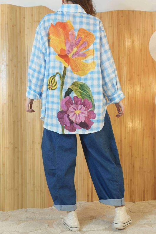 Zeta Otto Lily on Gingham Shirt /50 *pre order due approx 5 days